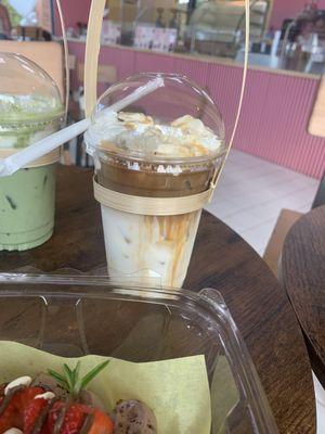 Caramel Macchiato and Green Tea