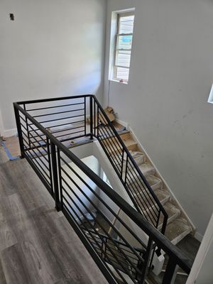 Modern  metal railings call 267-593-8494