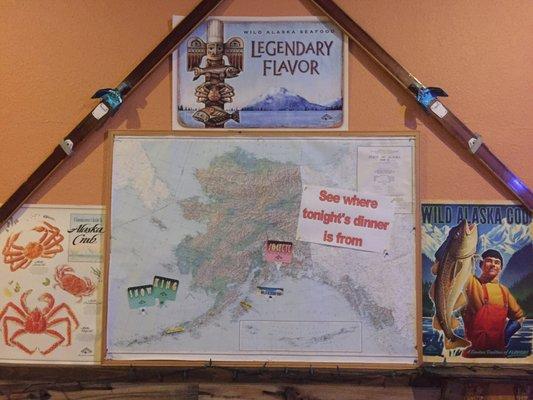 Map showing where they get their fish from in AK