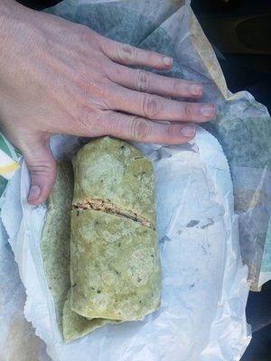 SMALLEST 7# wrap i have ever received at a subway