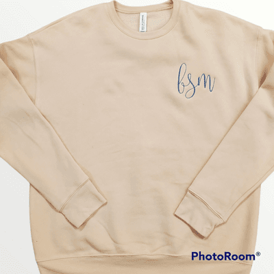 Monogrammed sweathshirt is a must!