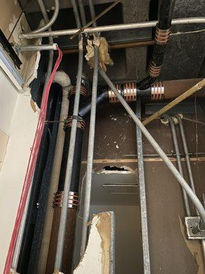 Replacing a section of Drainage waste and vent piping