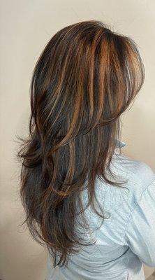 Copper highlights and blowout