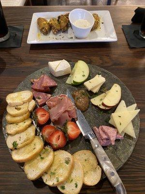 Charcuterie Board + Lemon Pepper Wings