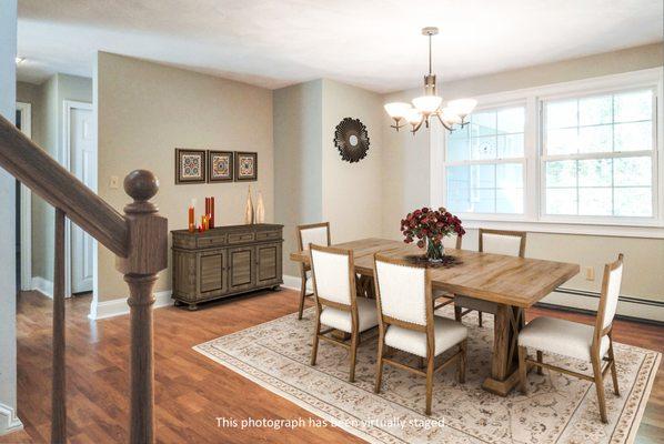 A virtually staged dining room. How do you like it?