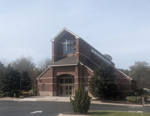 The front of Corpus Christi Church.