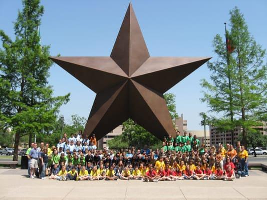 Education in Action's one-day Discover Texas Field Trip participants visit the Bullock Texas State History Museum and the Texas Capitol!