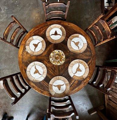 5' Round Reclaimed Wood Table