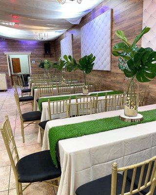 Occasions Hall Queens Party Hall Private Party and Event Space setup wicker chair javaevents 4