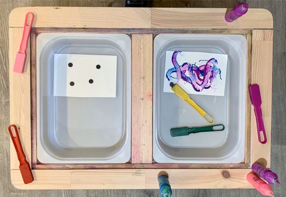 STEAM activity: painting with magnets