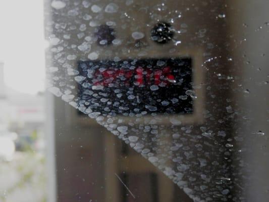 This was the windshield AFTER THE CARWASH