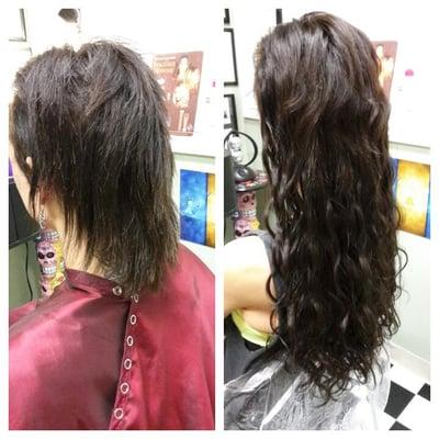 Before Before and After No damage Hair Extensions