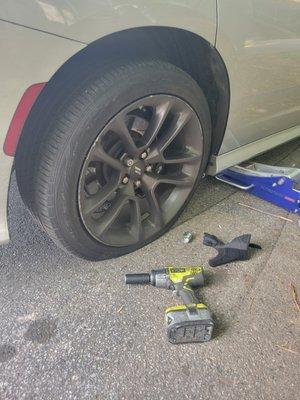 Tire repair service, we can repair a flat tire with a SMALL puncture. CALL NOW