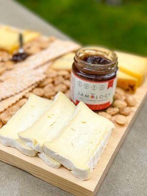 Vegetarian Cheese Board - Close up cow's milk double creme