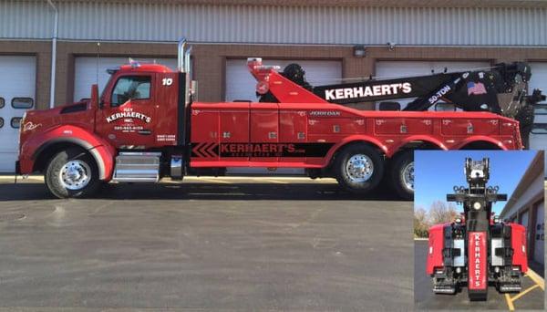 Our 50 ton tow truck can tow any tractor trailer or heavy duty truck.