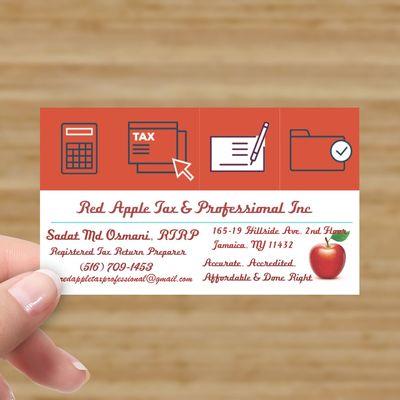 Red Apple Tax & Professional Business Card