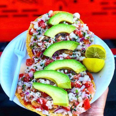 Tostadas De Ceviche de Pescado