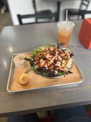 BBQ Cobb Salad with smoked turkey & BBQ Ranch dressing