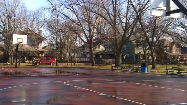 basketball court on the north end