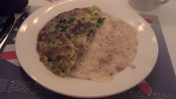 Sunday Brunch: Everything Omelette sided with Sausage Gravy.