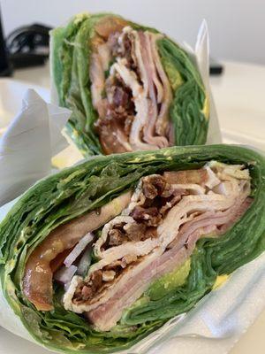 California Wrap with a spinach wrap!