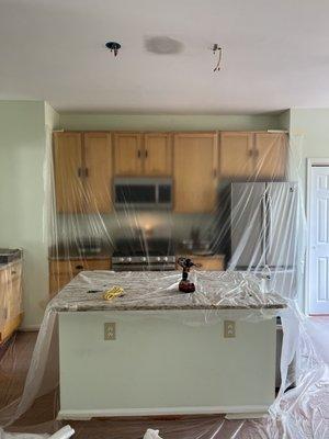 Light and ceiling paint renovation.!