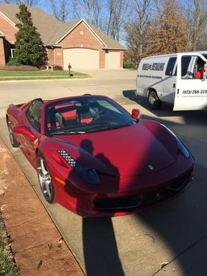 2014 Ferrari 458 Spyder! Wash, Clay, Polish Pastewax!