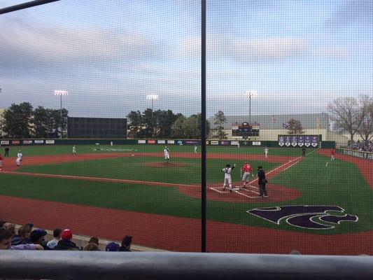 Behind home plate view