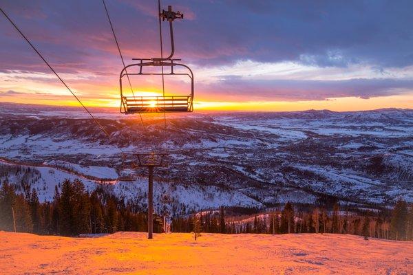 GONDOLA CHAIR SUNSET VIEW