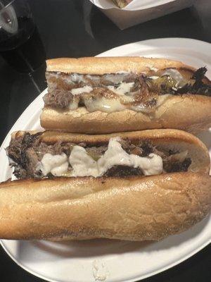 Chicago beef sammie with cheese.