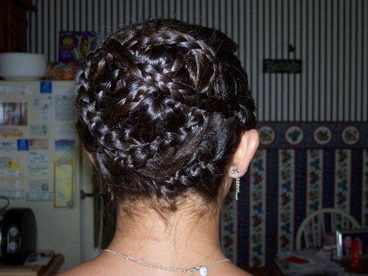 Braided detail for updo - done by Holly