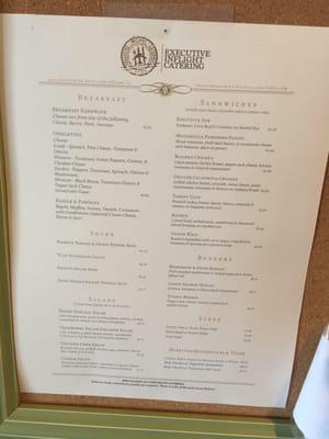 The menu