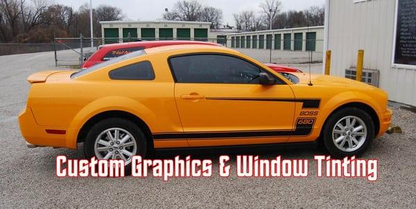 Mustang with custom C-Stripe & Window Tint