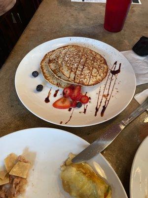 Pancakes (I asked for 3, you ask for as many as you like)