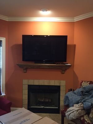 TV Mounting with concealed wiring