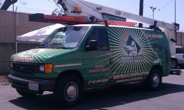 Mammoth Service Van showing Boom