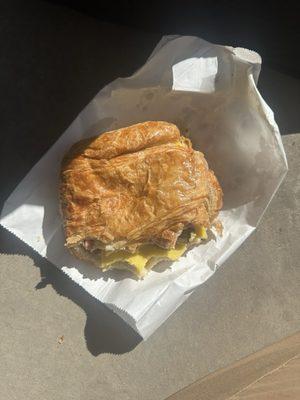 Ham egg and cheese with jalapeno