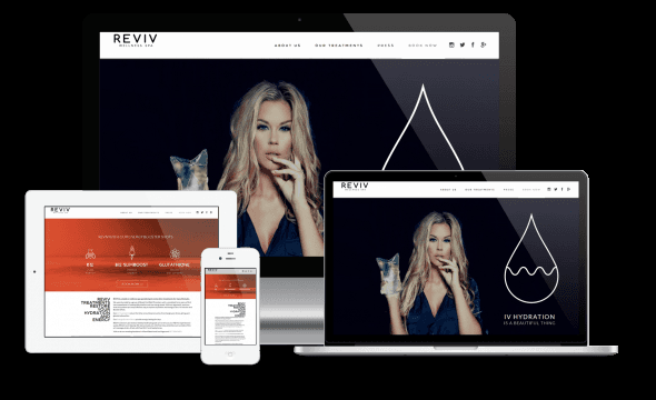 Responsive WordPress website.  Overview at http://inlinevision.com/clients/reviv-wellness-spa-iv-hydration-energy-enhancement/