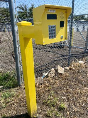 Security keypad for automatic gate