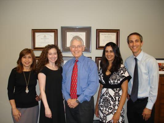 (Left to right): Editha Gutierrez ANP MSN CCRN, Sarah Rettinger MD,  Herbert I. Rettinger MD FACE, Priya Shah MD, Aaron Rockoff MD.