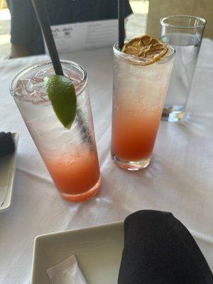 Strawberry lime soda and guava-cinnamon soda