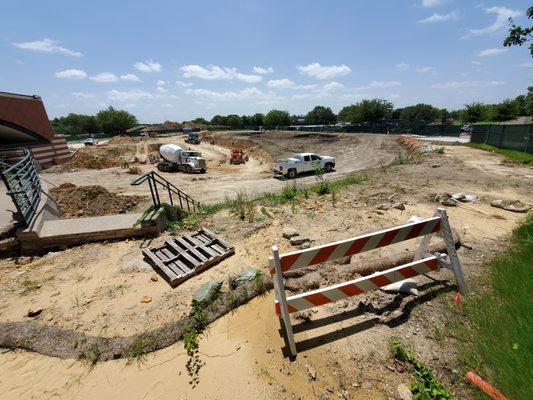 Jun 2021 outdoor pool construction area dried out from Apr May rains