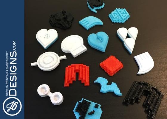 Misc. 3D printed icons for part favors