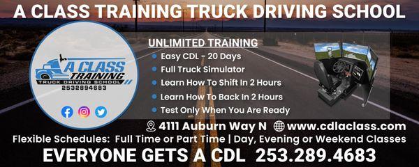 A Class Training Truck Driving School