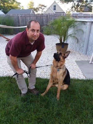 Thor is a smart young Shepherd that loves to play.