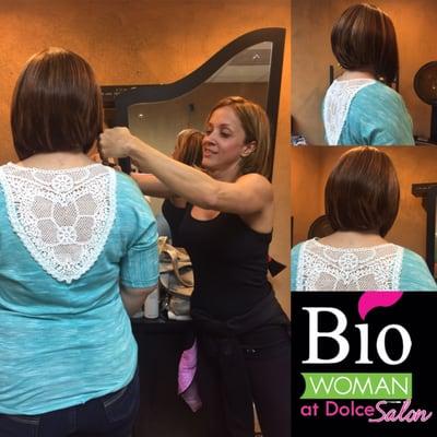 Beautiful Bob & Highlight @ Biowoman Salon . Thank Marilyn for your refer. We love your support.