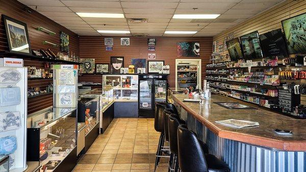 Conveniently located right next to the highway and packed from wall to wall with top requested vaping and smoking accessories!