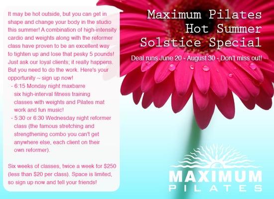 Special Summer Solstice Package and Pricing!