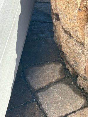 Jacuzzi on left, leaking onto the deck