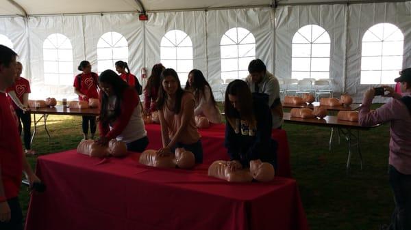 UC Davis Aggies Learning Hands Only CPR